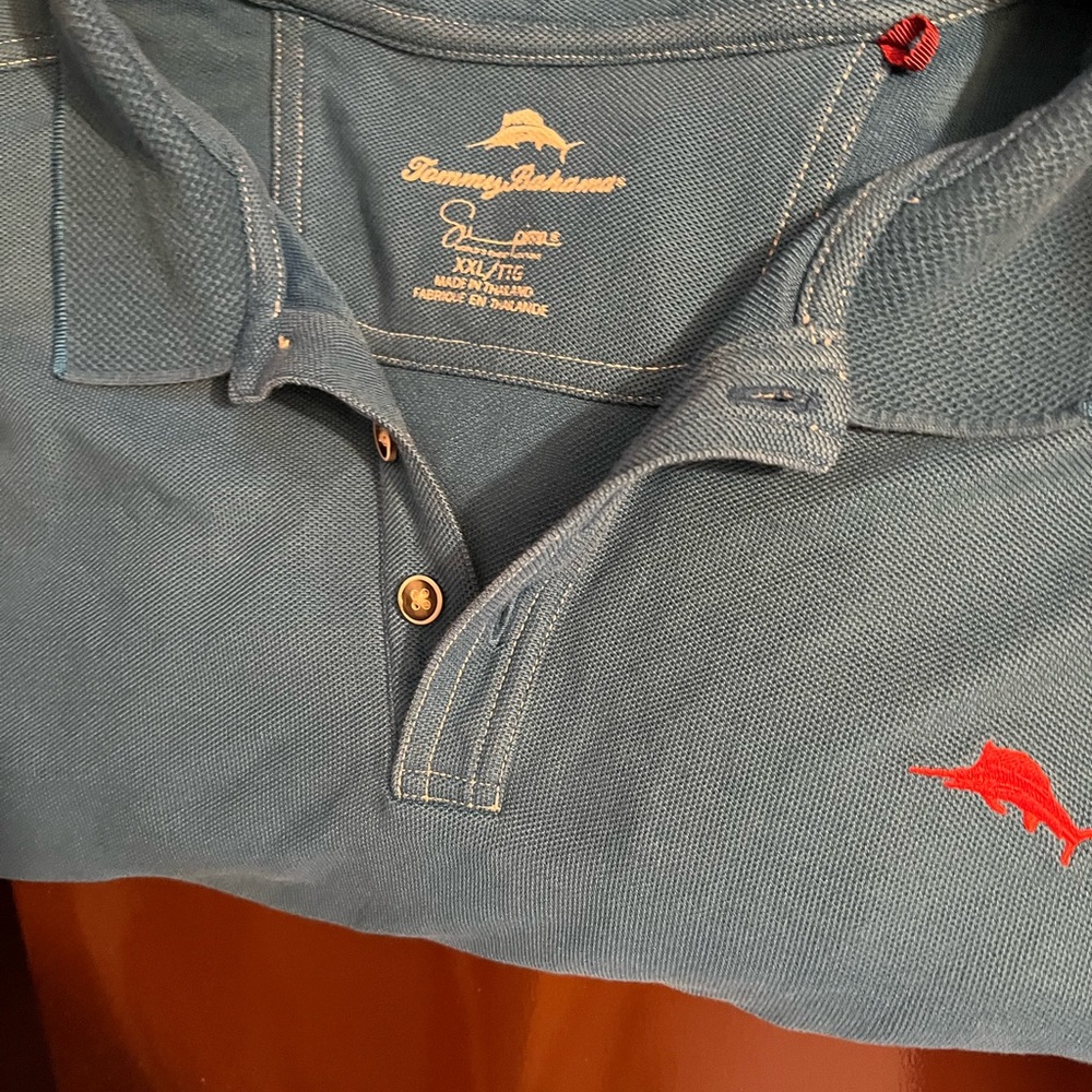 Blue Tommy Bahama Polo shirt size 2xl - Picture 2 of 12